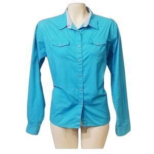‎Aura Turquoise Pearl Snap Size XL